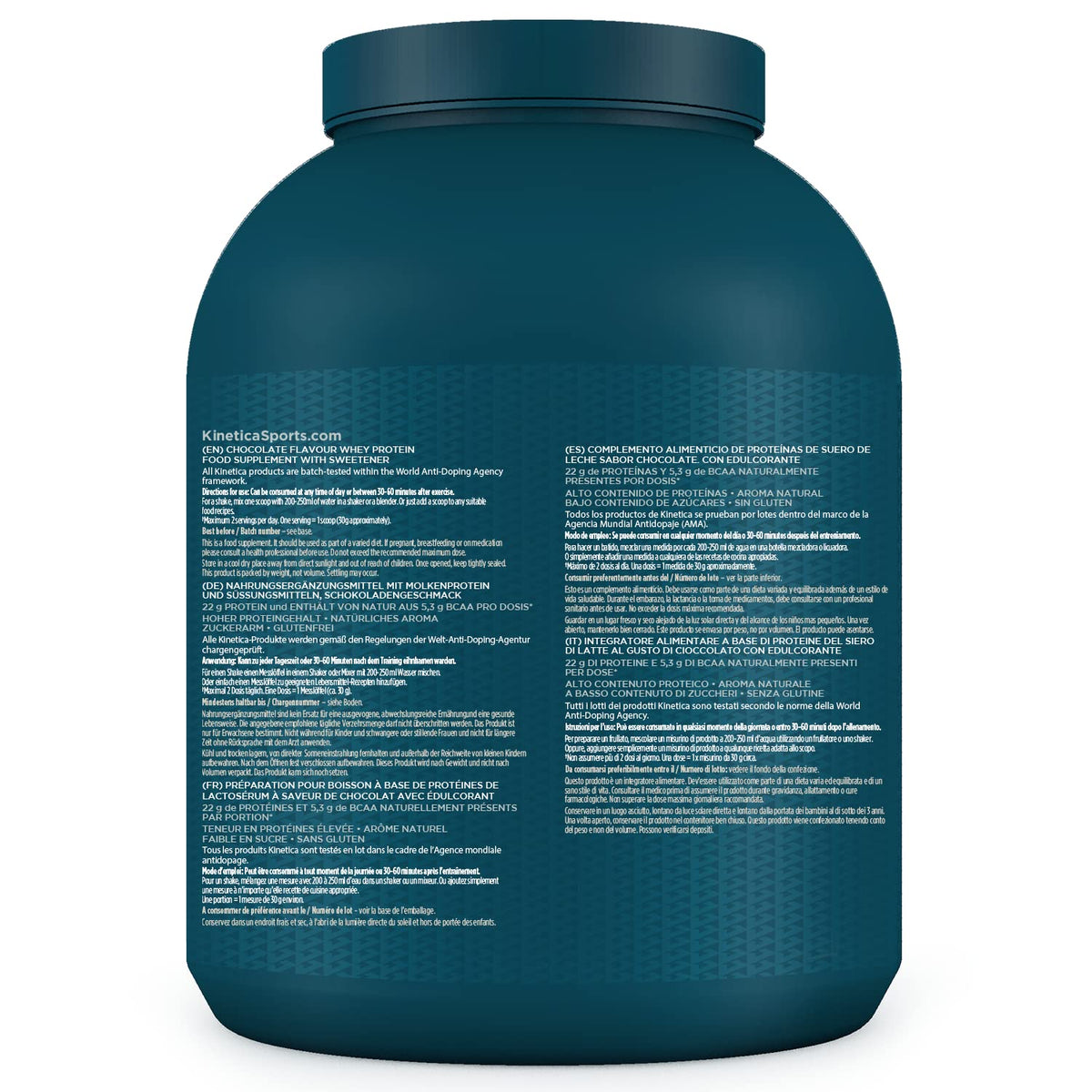Kinetica Chocolate Whey Protein Powder | 2.27kg | 22g Protein per Serving | 76 Servings KineticaBuy Supplements Australia