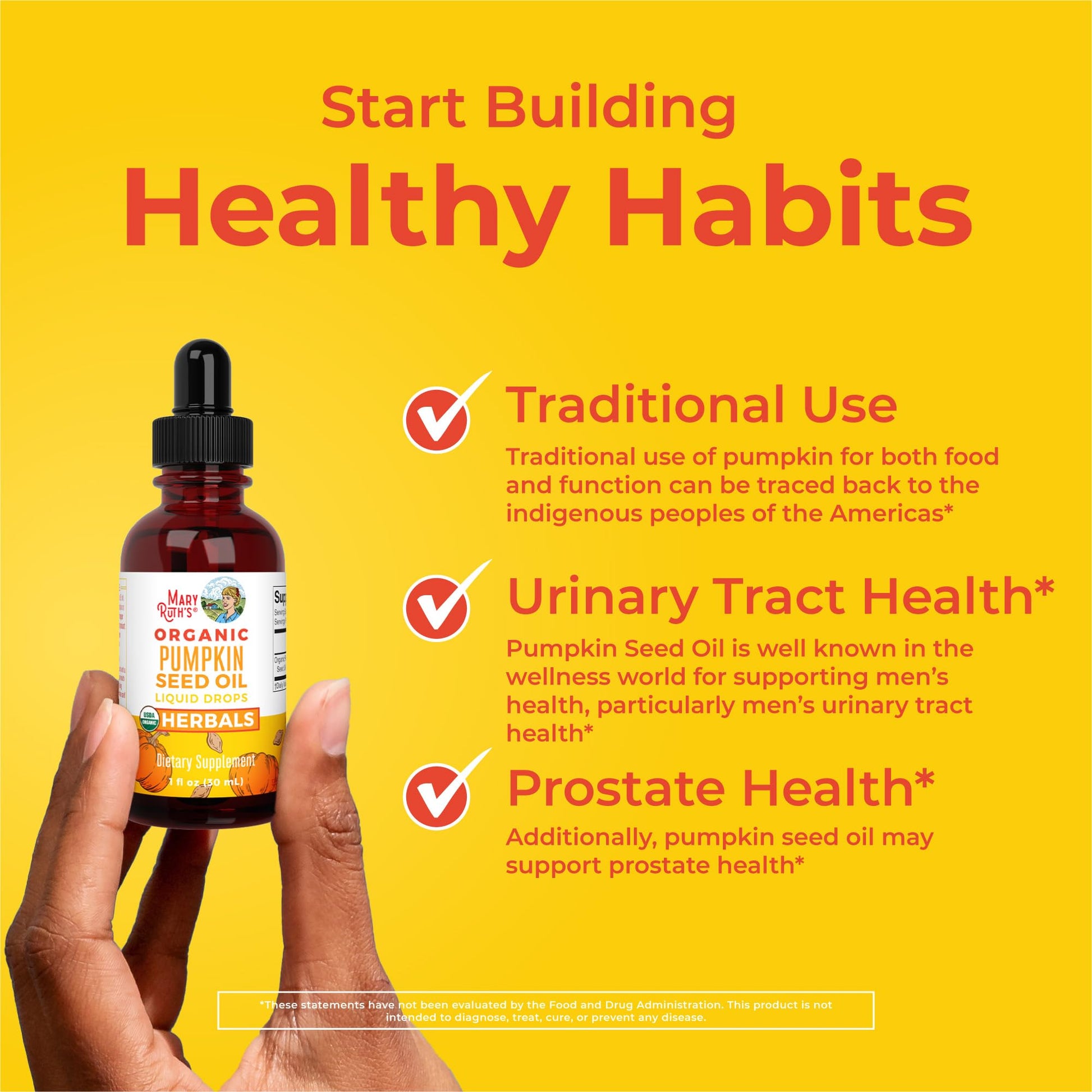MaryRuth Organics Pumpkin Seed Oil Cold Pressed | 2 Month Supply | USDA Organic Pumpkin Seed Liquid Drops for Men and Women | Urinary Health in Men | Sugar Free | Vegan | Non-GMO | 60 Servings MARYRUTH'SBuy Supplements Australia