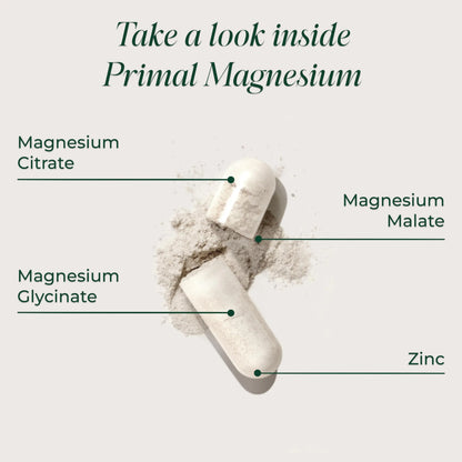 Magnesium Supplement Complex 310mg by Primal Harvest with Magnesium Glycinate, Citrate, Malate, and Zinc 120 Capsules Primal Harvest buy supplements Au