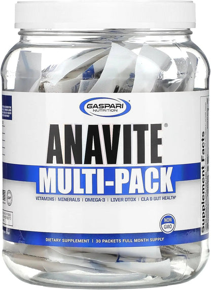 Gaspari Nutrition Anavite, Full Spectrum Multi-Vitamin Packs, Anavite Multivitamins, CLA, Omega 3s, Proven Gut, and Proven Liver Detox Gaspari Nutrition