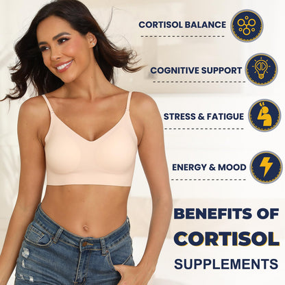 Totaria Cortisol Supplement with Ashwagandha,Magnesium,Rhodiola Rosea,L Theanine,Hormone Balance for Women 120 Vegan Capsules (Pack of 1) TotariaBuy Supplements Australia