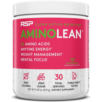 RSP NUTRITION TrueFit Protein Powder (Chocolate 2 LB) with AminoLean Pre Workout Energy (Watermelon 30 Servings)