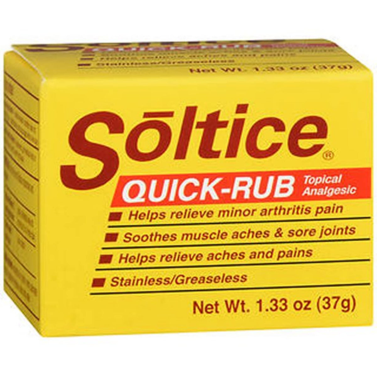Soltice Quick Rub Topical Pain Reliever, 1.33 Ounces OAKHURST COMPANYBuy Supplements Australia