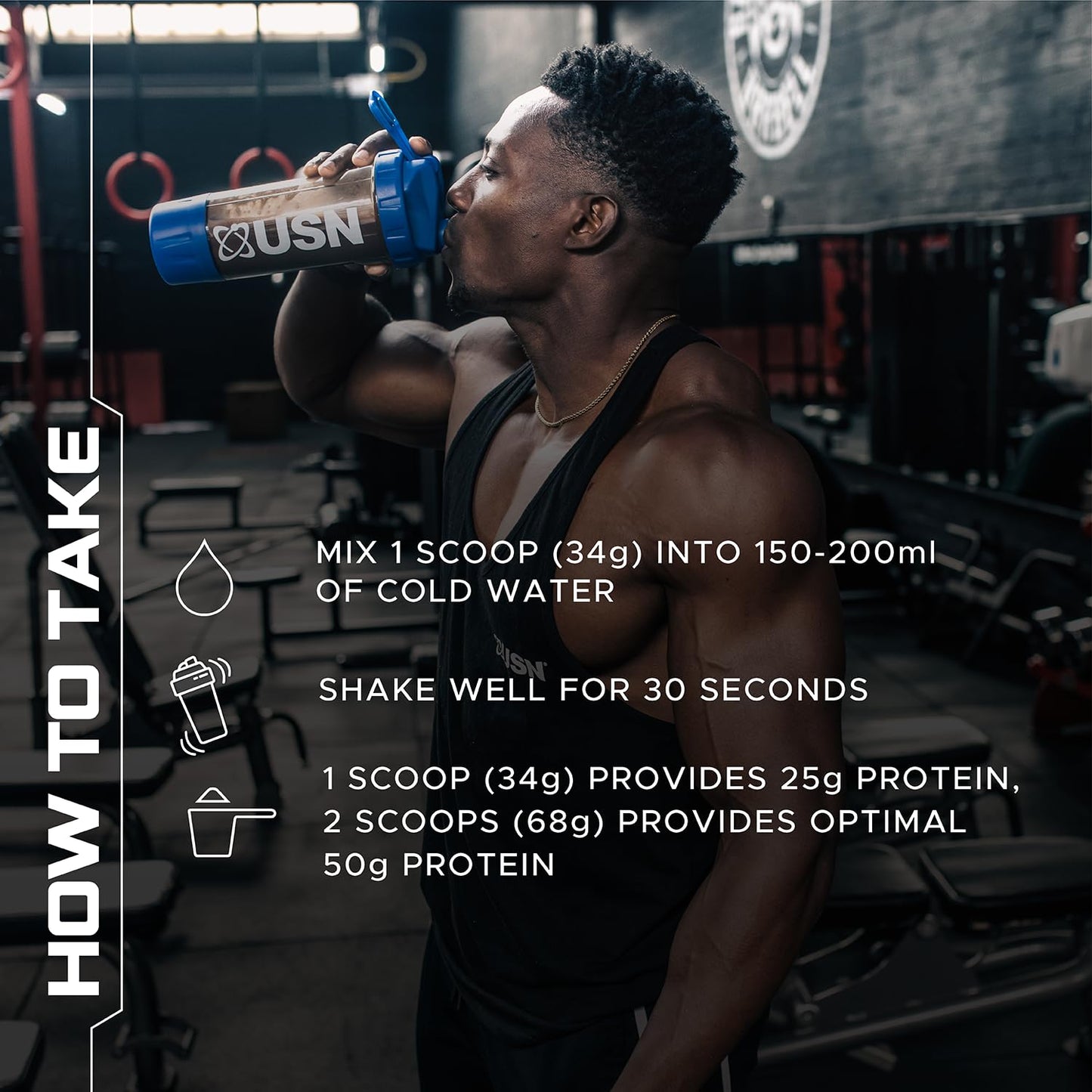USN Blue Lab Whey Protein Powder: Banana - Whey Protein 908g - Post-Workout USNBuy Supplements Australia