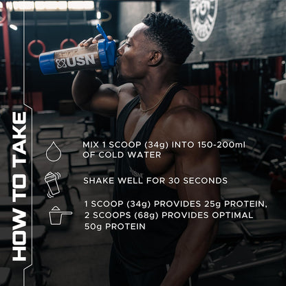 USN Blue Lab Whey Protein Powder: Banana - Whey Protein 908g - Post-Workout USNBuy Supplements Australia