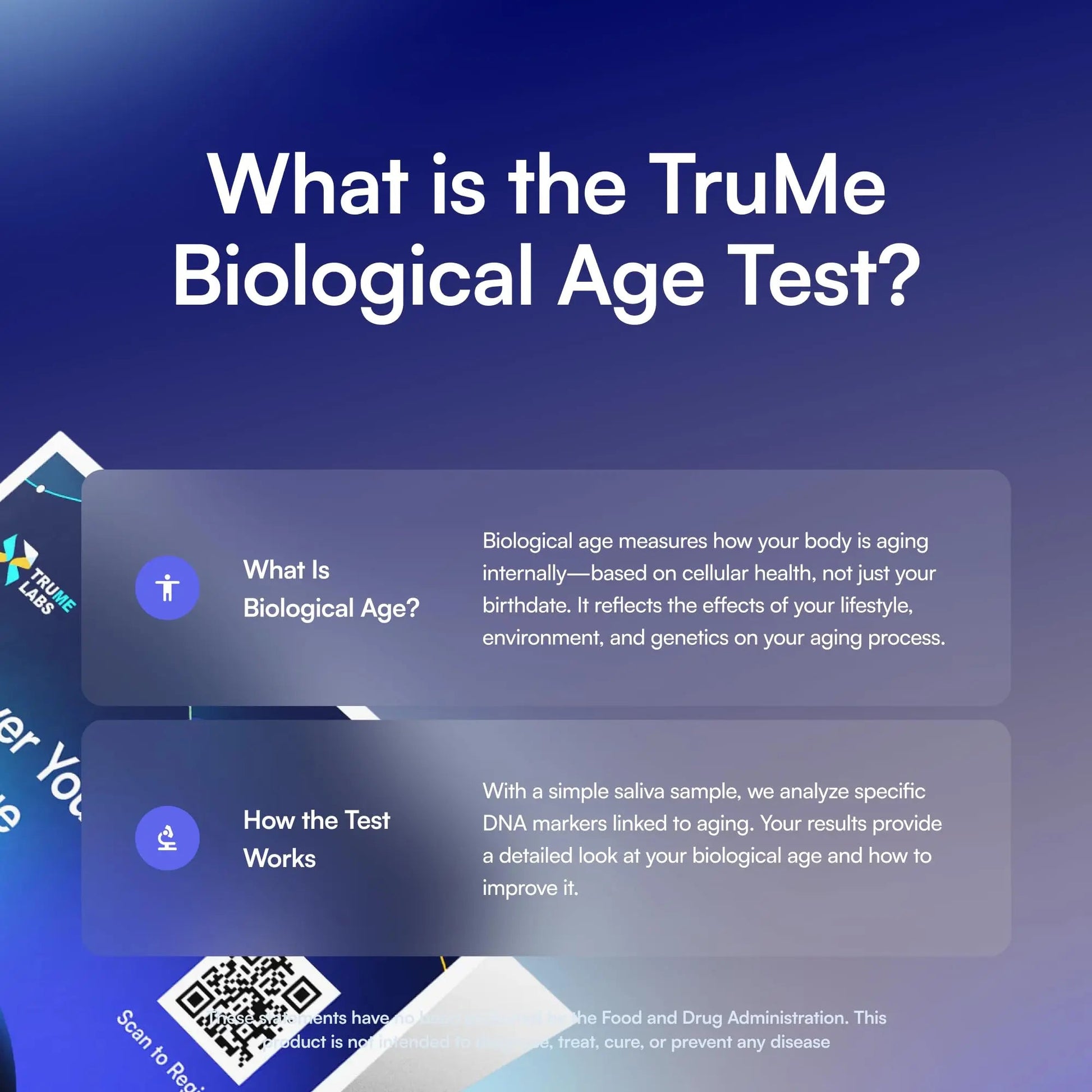 TruMe Labs Biological Age at-Home Test Kit (Saliva) – Biological Age Estimate + Peer Percentile Comparison, 10-Page Action Plan, Results in 1–2 Weeks. TruMe LabsBuy Supplements Australia