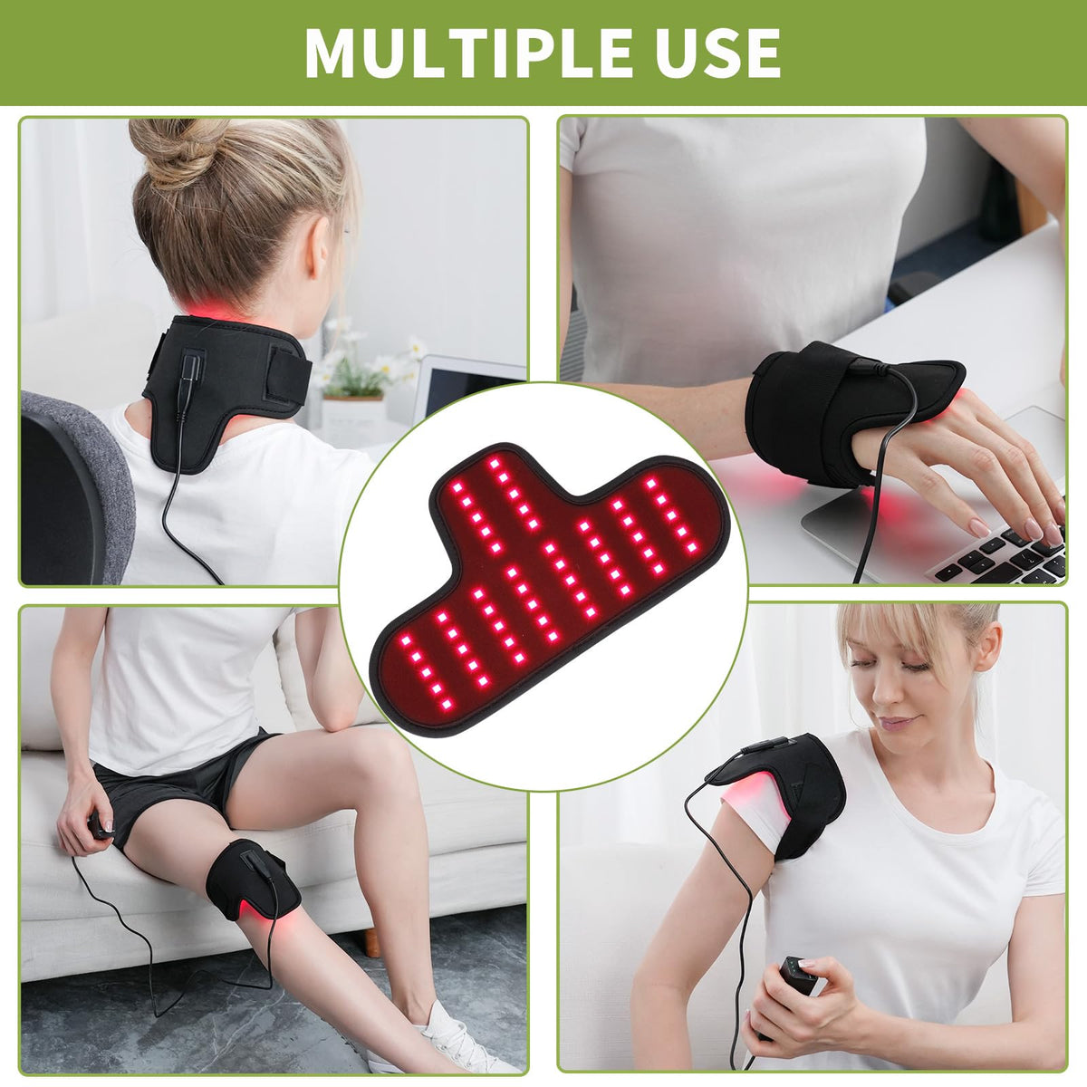 Rechargeable Red Light Therapy Neck Shoulder, Infrared Light Therapy for Body Pain Relief, Portable Red Light EnjoYieldBuy Supplements Australia