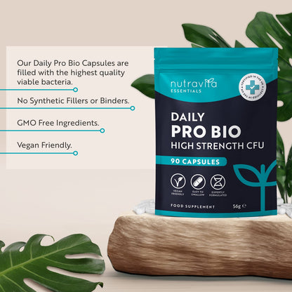 Probiotics for Gut Health - 90 Vegan Capsules (Not Tablets) for Bloating Relief NutravitaBuy Supplements Australia