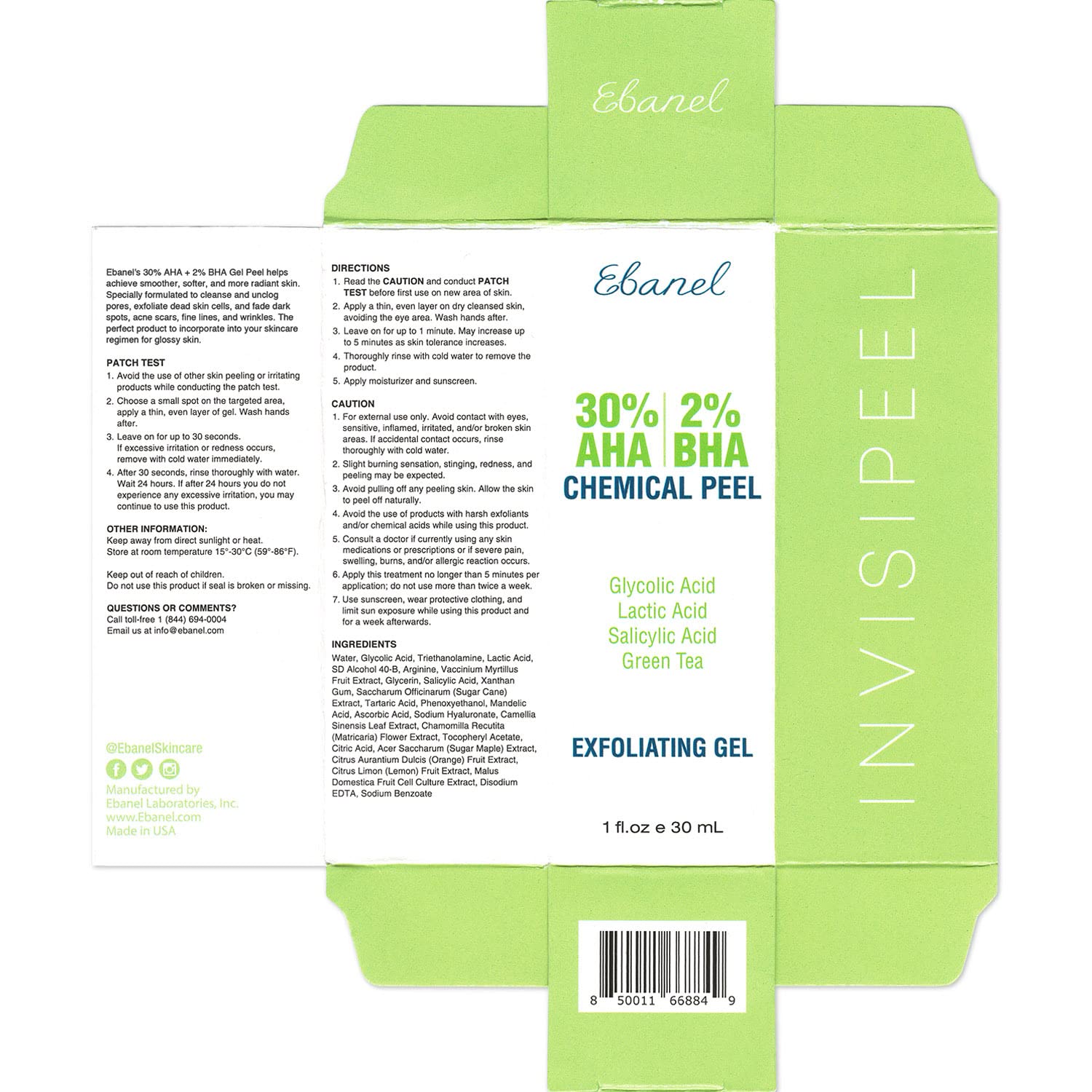 Ebanel Bundle of Gentle Exfoliating Face Scrub Peeling Gel and 30% AHA 2% BHA Chemical Peel Exfoliant Gel Ebanel buy supplements Au