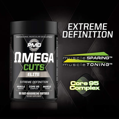 PMD Sports Ultra Pump Fuel Insanity - Pre Workout – Cherry Slush (30 Servings) Sports Omega Cuts Elite Thermogenic Fat Burner (90 Softgels)