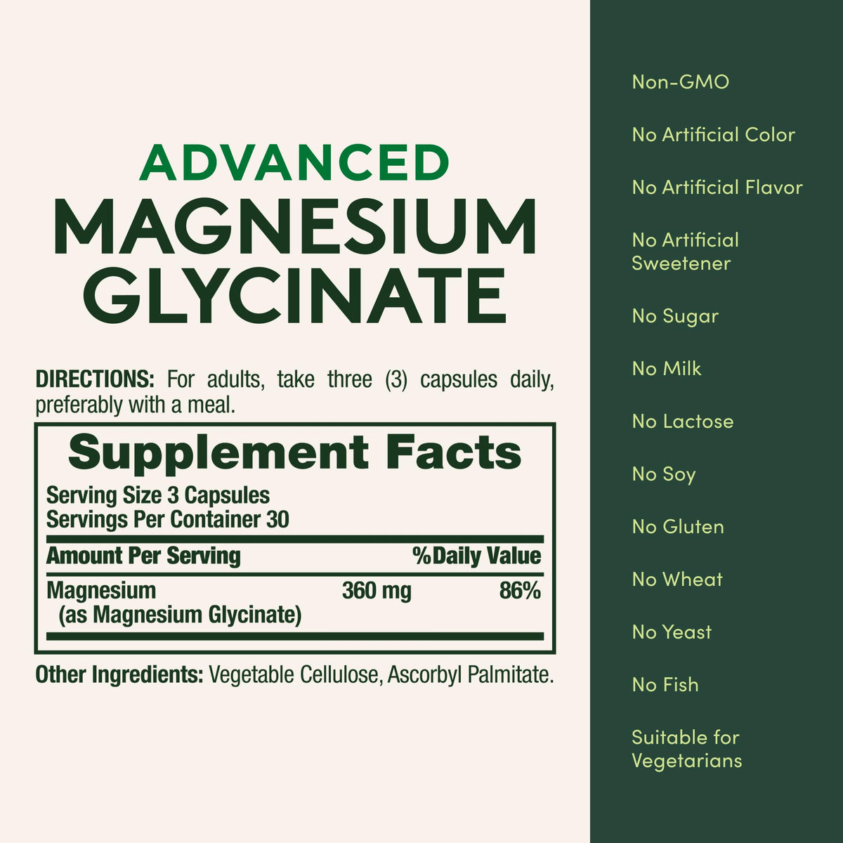 Nature's Bounty Calm Magnesium Glycinate Supplement - High Absorption Magnesium for Relaxed Mood, Heart & Bone Health, 90 Capsules Nature's BountyBuy Supplements Australia
