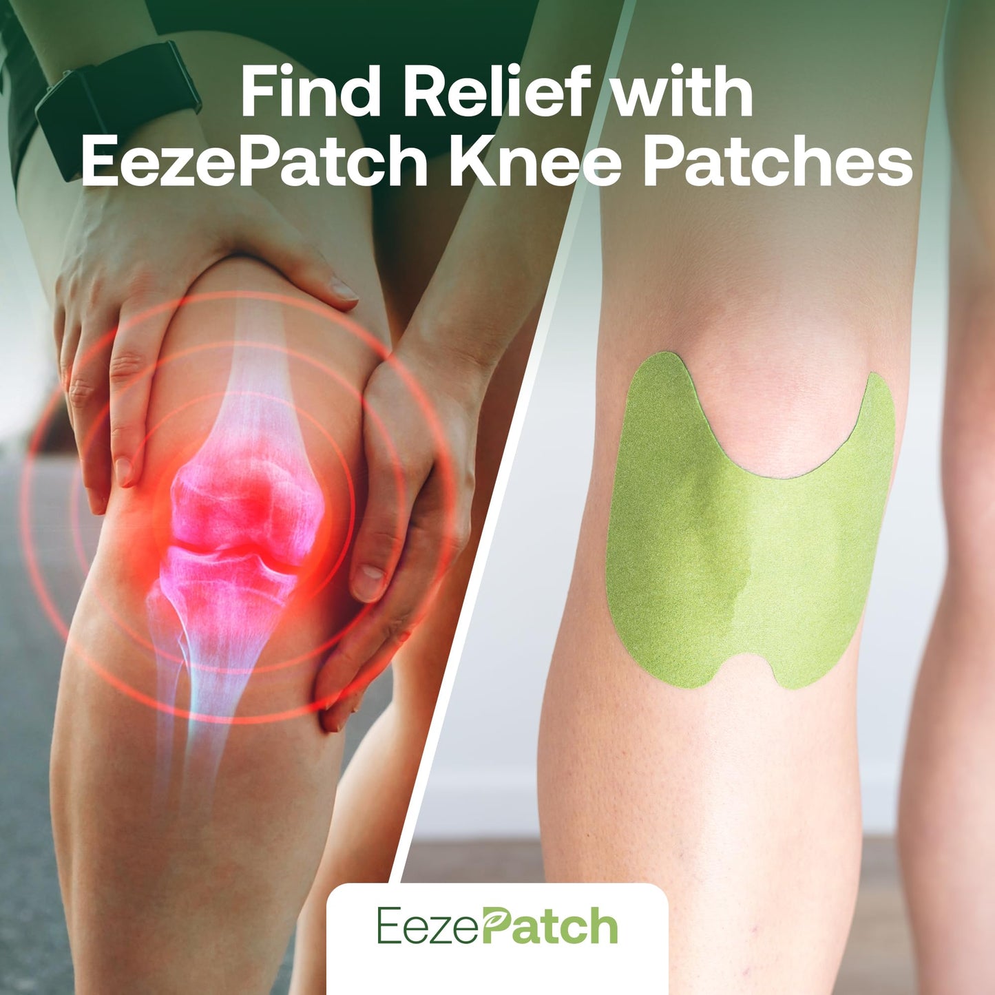 EezePatch® Herbal Knee Relief Patches (10 Count) – Natural Joint Support for Knee Discomfort, Mobility & Flexibility – Herbal Extracts for Soothing Relief – Easy-to-Apply Patches EezePatch buy supplements Au
