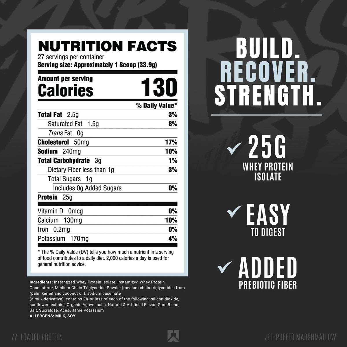 RYSE Up Supplements Loaded Protein Powder | 25g Whey Protein Isolate & Concentrate RYSE Up SupplementsBuy Supplements Australia