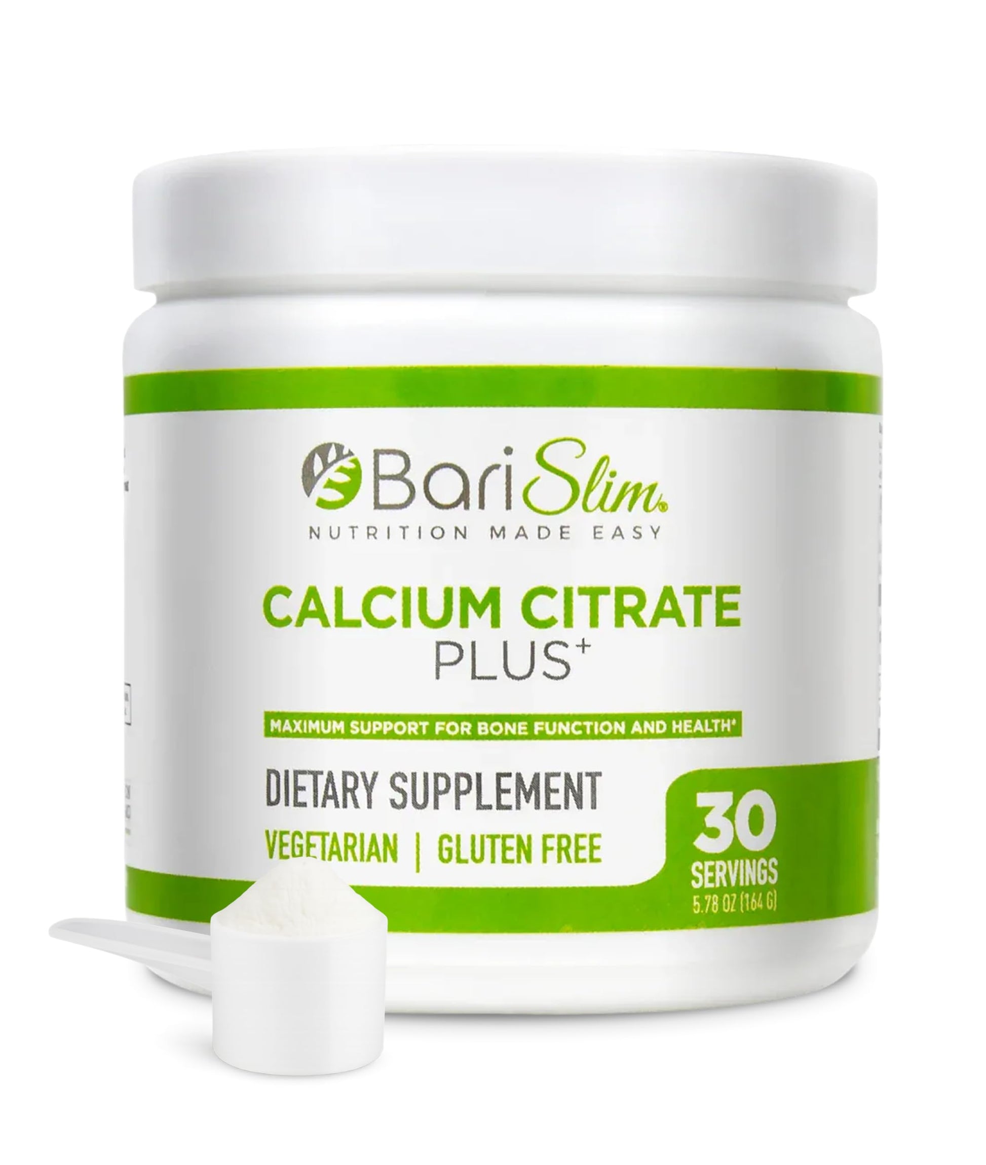 BariSlim Bariatric Calcium Citrate Plus Powder - Formulated for Patients After Weight Loss Surgery - Maximum Support for Bone Function and Health - Easy Digestion and Absorption | 600 mg (30 Servings) BariSlim buy supplements Au