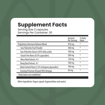 The Spa Dr. Hormone Balance for Women - Menopause Supplements for Women with Saw Palmetto, Chaste Tree Berry, Dong Quai for Night Sweats, Hot Flashes & Mood Swings - Menopause Support - 60 Capsules The Spa Dr.Buy Supplements Australia