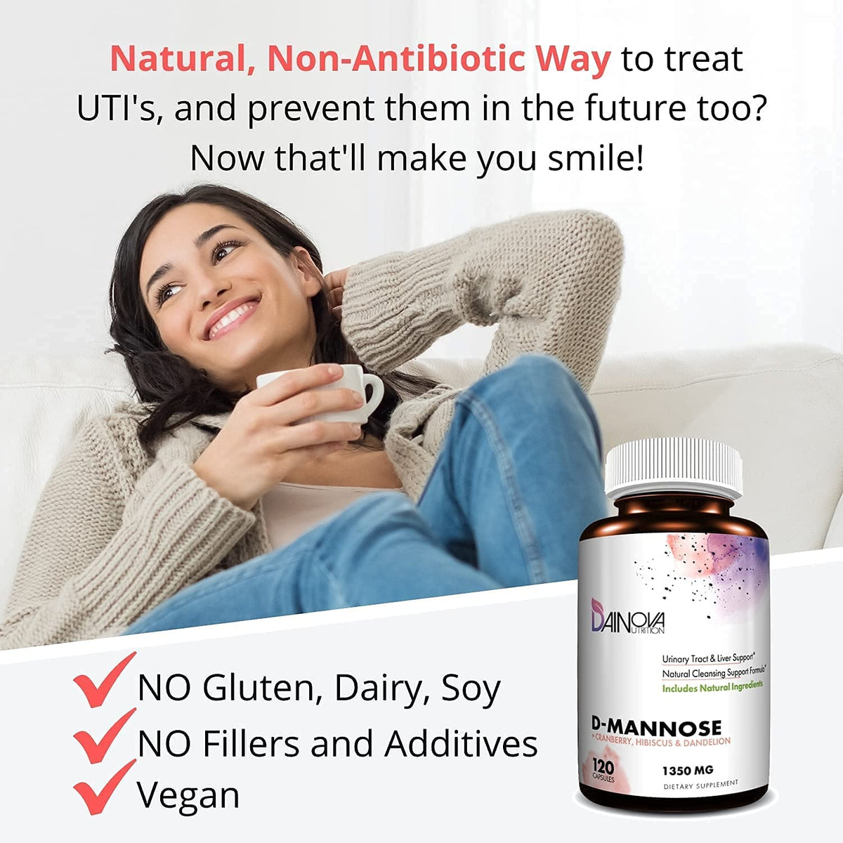 Dainova Nutrition D Mannose Capsules and Probiotics for Women Bundle I Urinary Tract Dainova NutritionBuy Supplements Australia