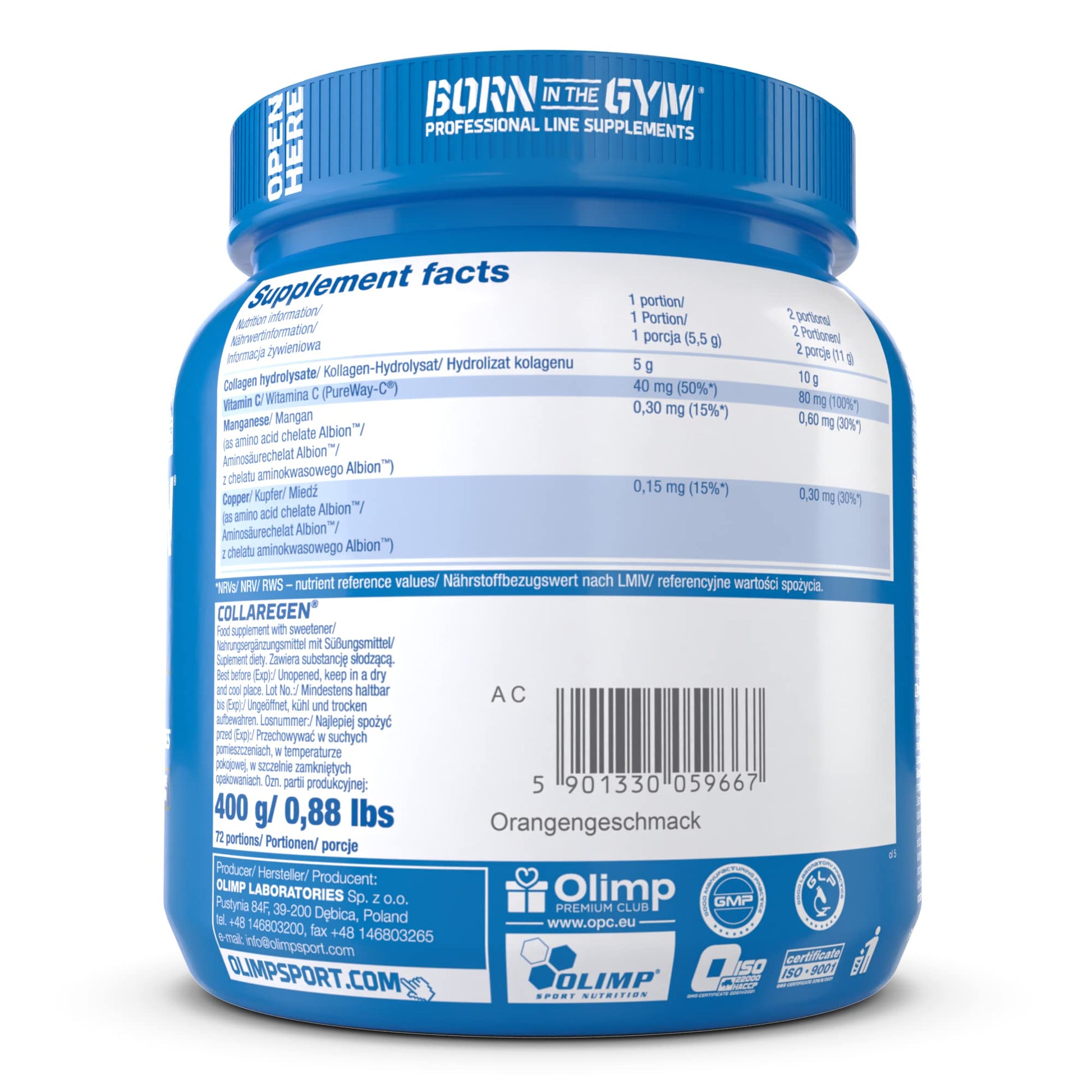 Olimp Labs Collaregen Mineral Supplement, Orange Flavour Powder, 400 g OLIMP SPORT NUTRITIONBuy Supplements Australia
