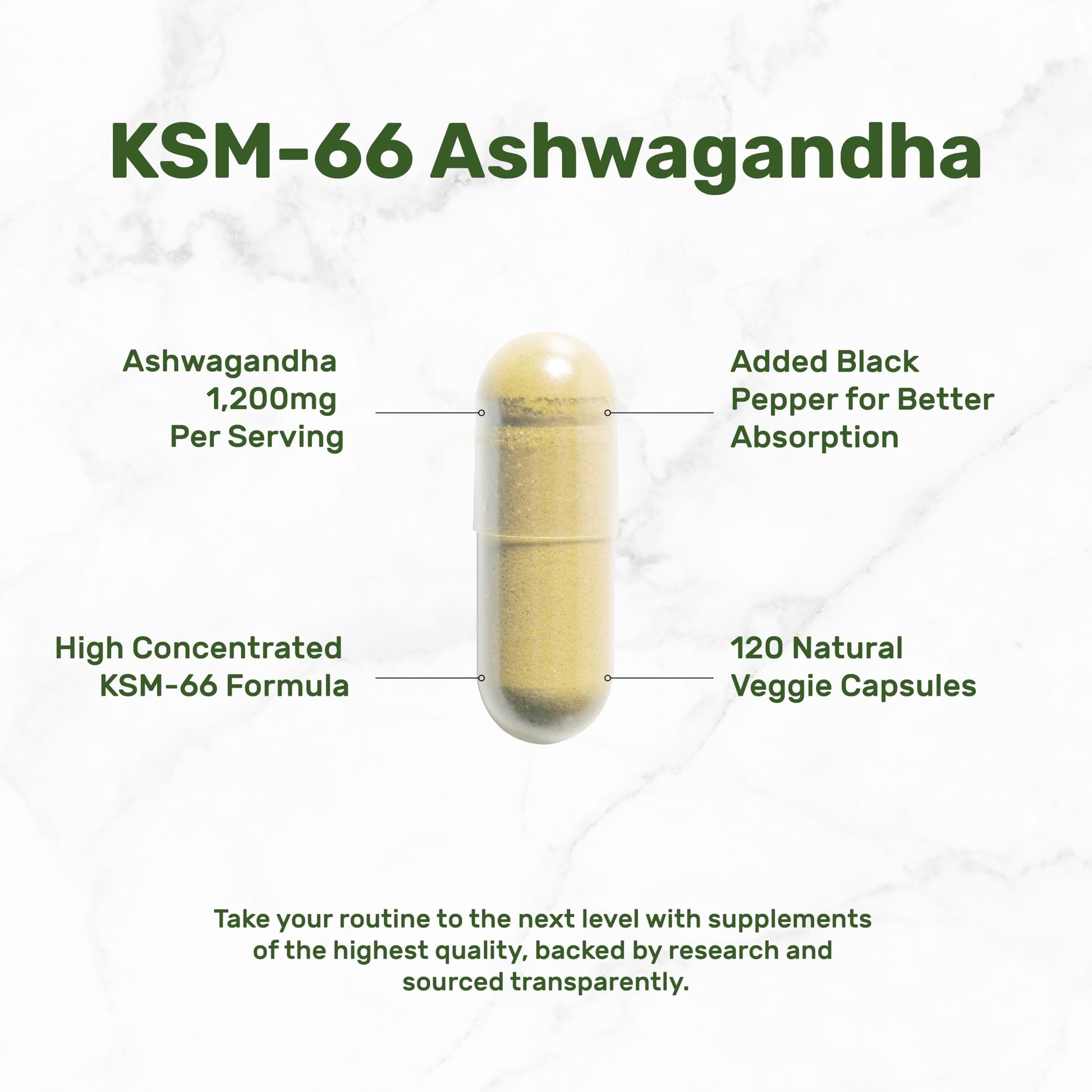 KSM 66 Ashwagandha 1,200mg with Black Pepper, 120 Veggie Capsules – Extra Strength Root Extract – High Absorption – Adaptogenic Supplements for Relaxation, Energy, & Brain Health – Non-GMO DEAL SUPPLEMENTBuy Supplements Australia