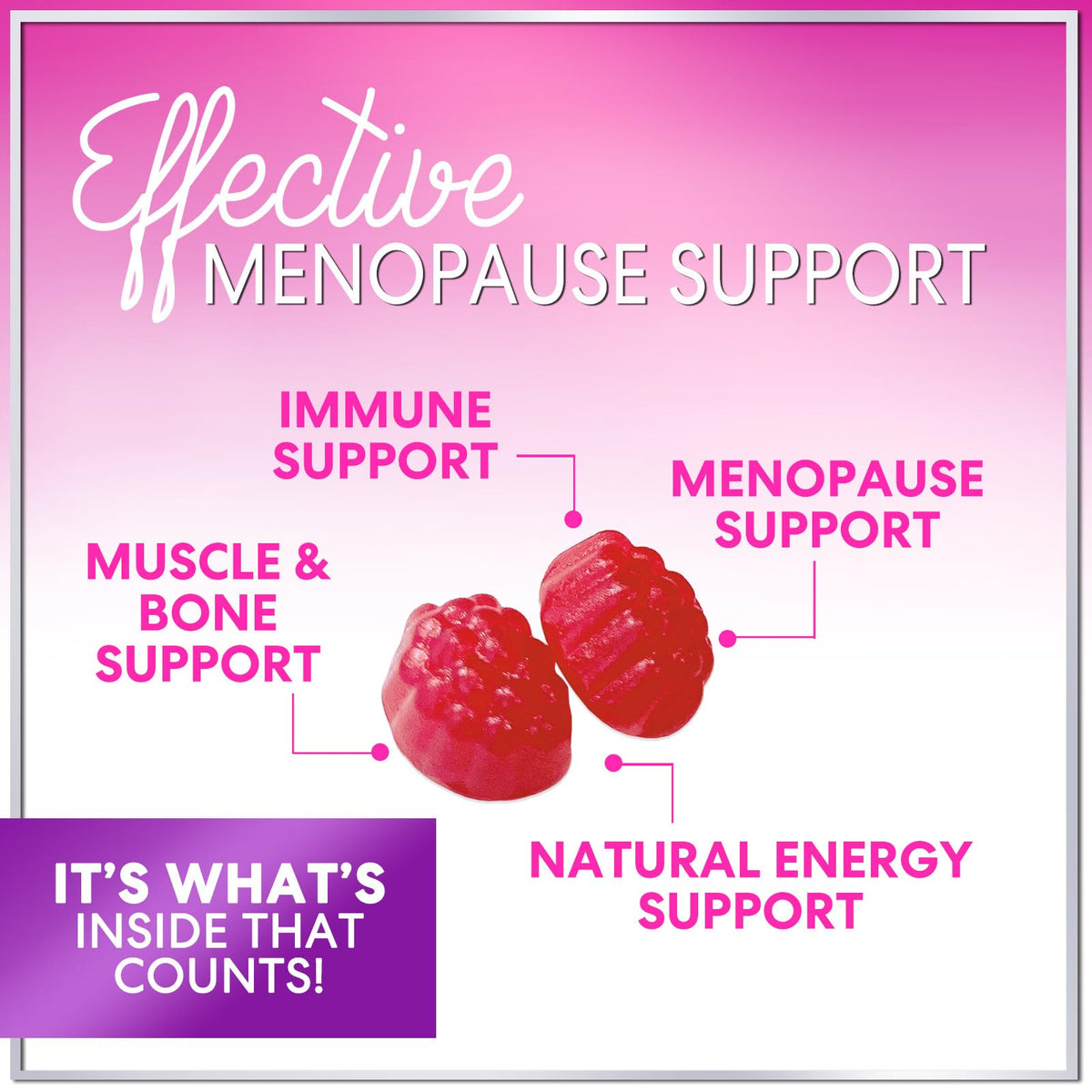 Menopause Supplements for Women - Complete Natural Mild Hot Flashes & Night Sweats Support, Multi Benefit Menopause Relief Gummy, Support for Balance & Energy, Gluten-Free & Non-GMO - 60 Gummies Hello Lovely!Buy Supplements Australia