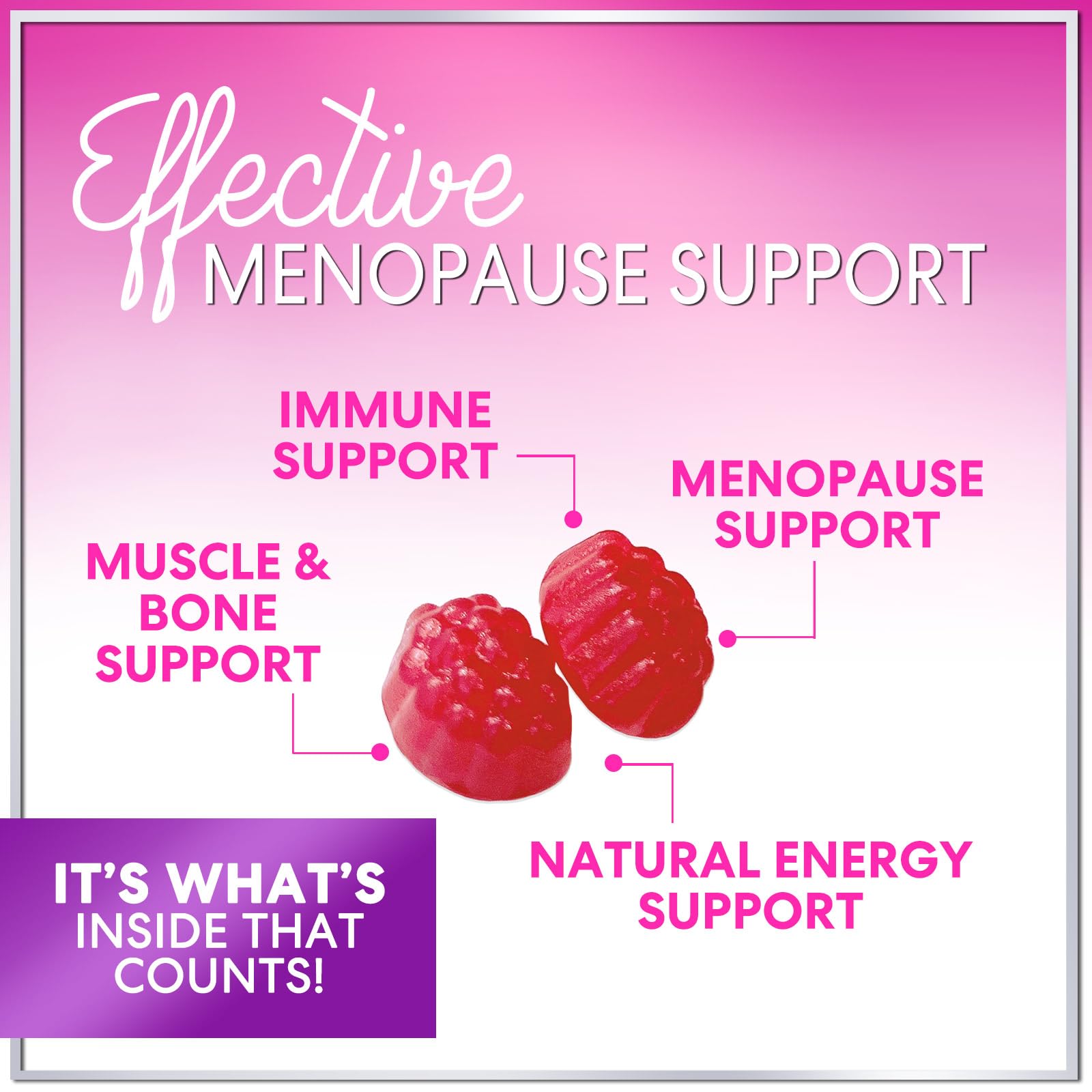 Menopause Supplements for Women - Complete Natural Mild Hot Flashes & Night Sweats Support, Multi Benefit Menopause Relief Gummy, Support for Balance & Energy, Gluten-Free & Non-GMO - 60 Gummies Hello Lovely!Buy Supplements Australia