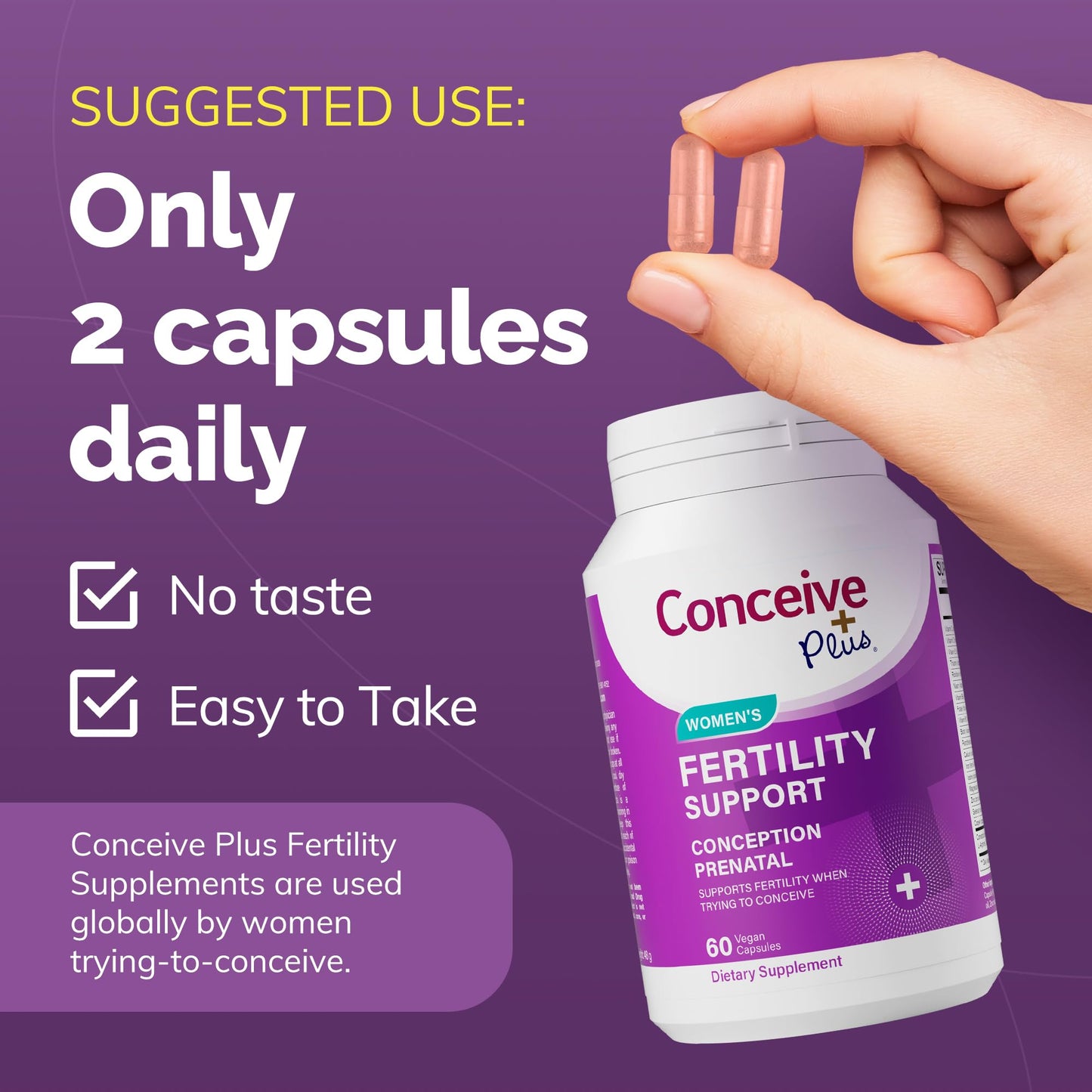 CONCEIVE PLUS Womens Fertility Support – Prenatal Multivitamin for Trying to Get Pregnant – Conception Blend, Hormonal Balance, Folate, Zinc, Thiamin, Riboflavin, Biotin – Non-GMO, Vegan – 30 Days CONCEIVE PLUSBuy Supplements Australia