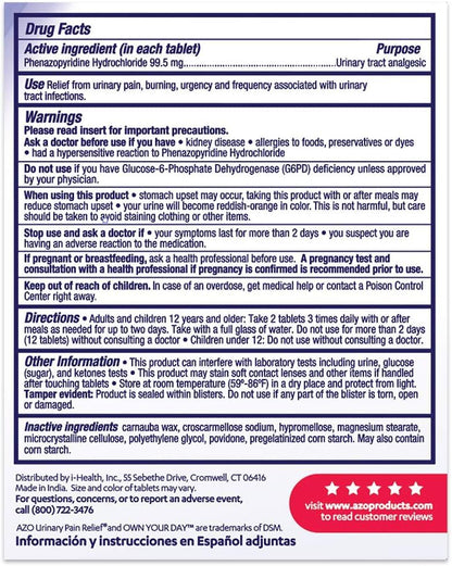 AZO Urinary Pain Relief Maximum Strength (24 Count) Fast Relief of UTI Pain, Burning & Urgency Yeast Plus AZOBuy Supplements Australia