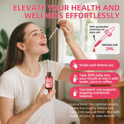 GZ HAOYUAN Cortisol Supplement Liquid Drops for Women and Men with Magnesium, Ashwagandha, L-theanine, Phosphatidylserine for Lower Cortisol, Calm, Mood, Sleep Support - 2 FL.OZ, Strawberry GZ HAOYUANBuy Supplements Australia