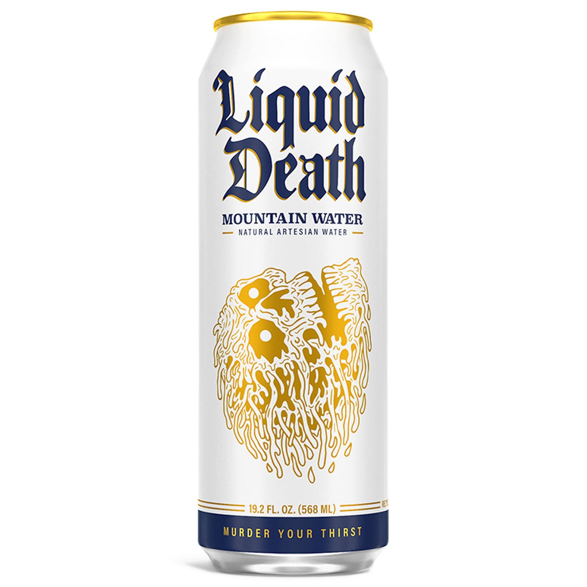 Liquid Death Still Mountain Water, 19.2 oz King Size Cans (8-Pack) Liquid DeathBuy Supplements Australia