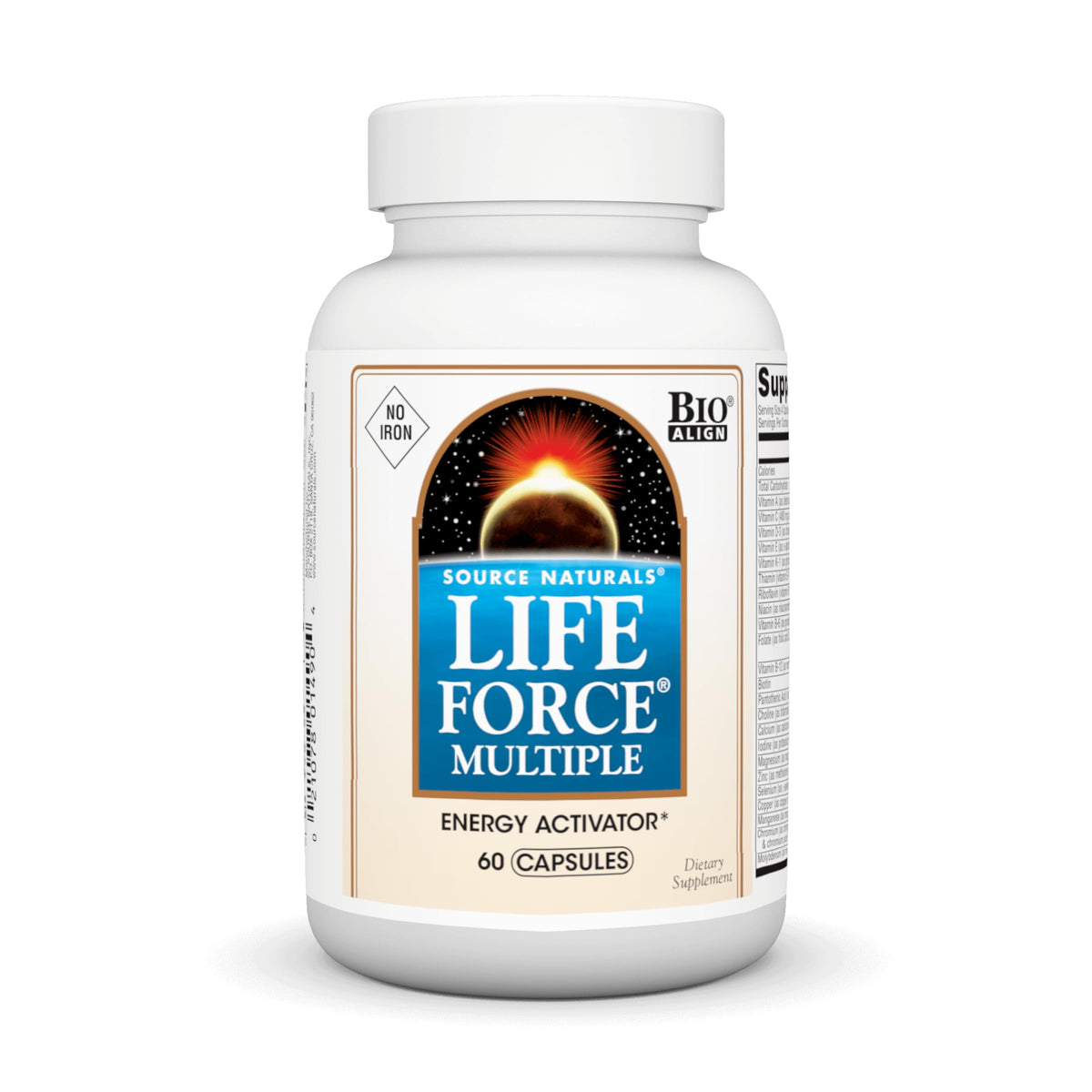 Source Naturals Life Force Multiple Iron Free Daily Multivitamin High Potency Essential Vitamins, Minerals, Antioxidants & Nutrients - Energy & Immune Boost* - 60 Capsules Source NaturalsBuy Supplements Australia