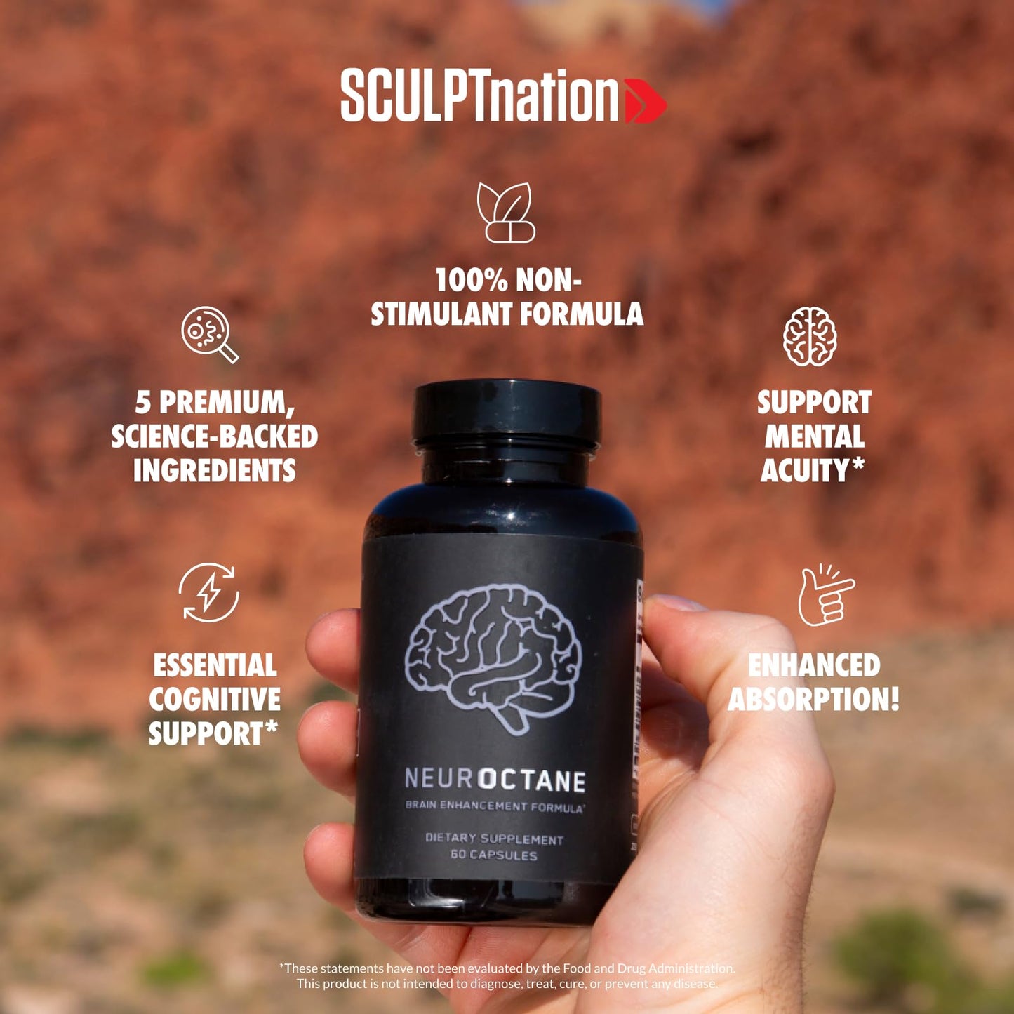 Sculpt Nation by V Shred Neuroctane Nootropic Brain Supplement for Concentration Sculpt NationBuy Supplements Australia