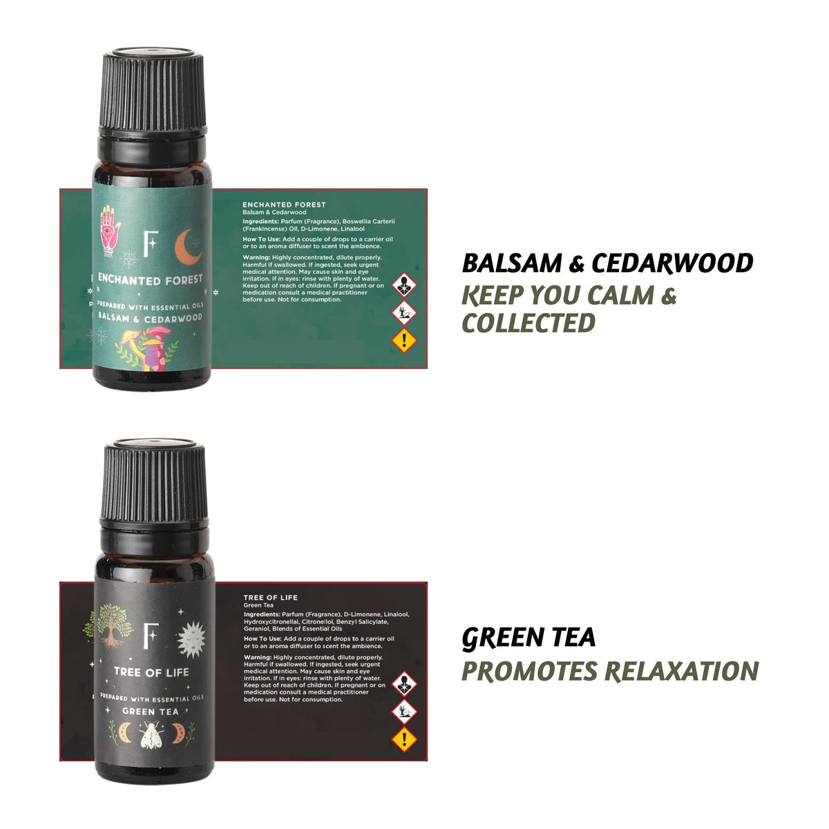 Folkulture Essential Oil Set for Diffuser, Set of 6, Aromatherapy Diffuser Oil Scents for Home FolkultureBuy Supplements Australia