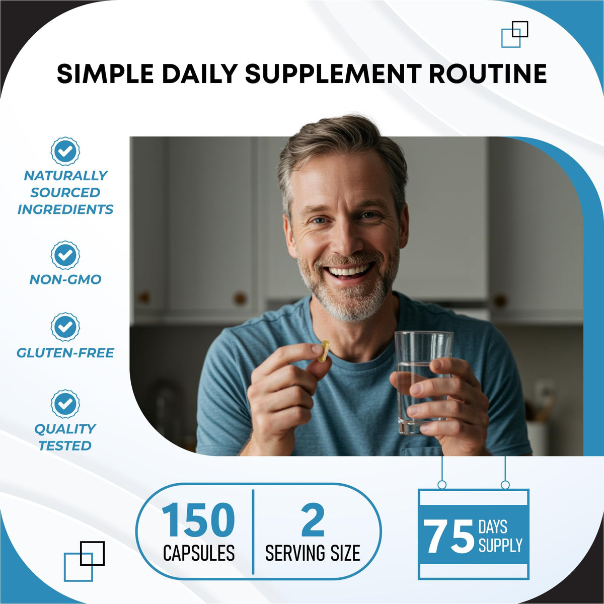 GUDOMET CORTISOL Wellness Magnesium Ashwagandha L-Theanine Phosphatidylserine Rhodiola Rosea Passionflower Lavender Chamomile -150 Capsules GUDOMETBuy Supplements Australia