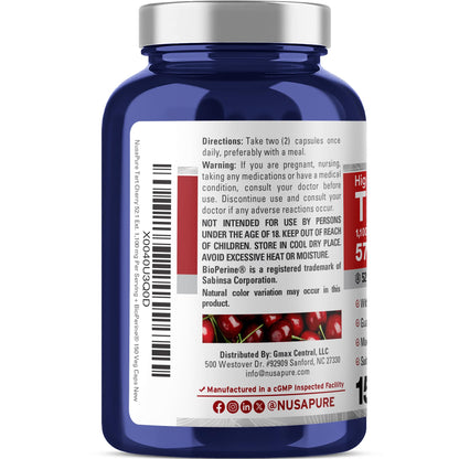 NusaPure Tart Cherry 57,200mg per Caps, 150 Count, Vegan, Non-GMO, Gluten Free NusaPureBuy Supplements Australia