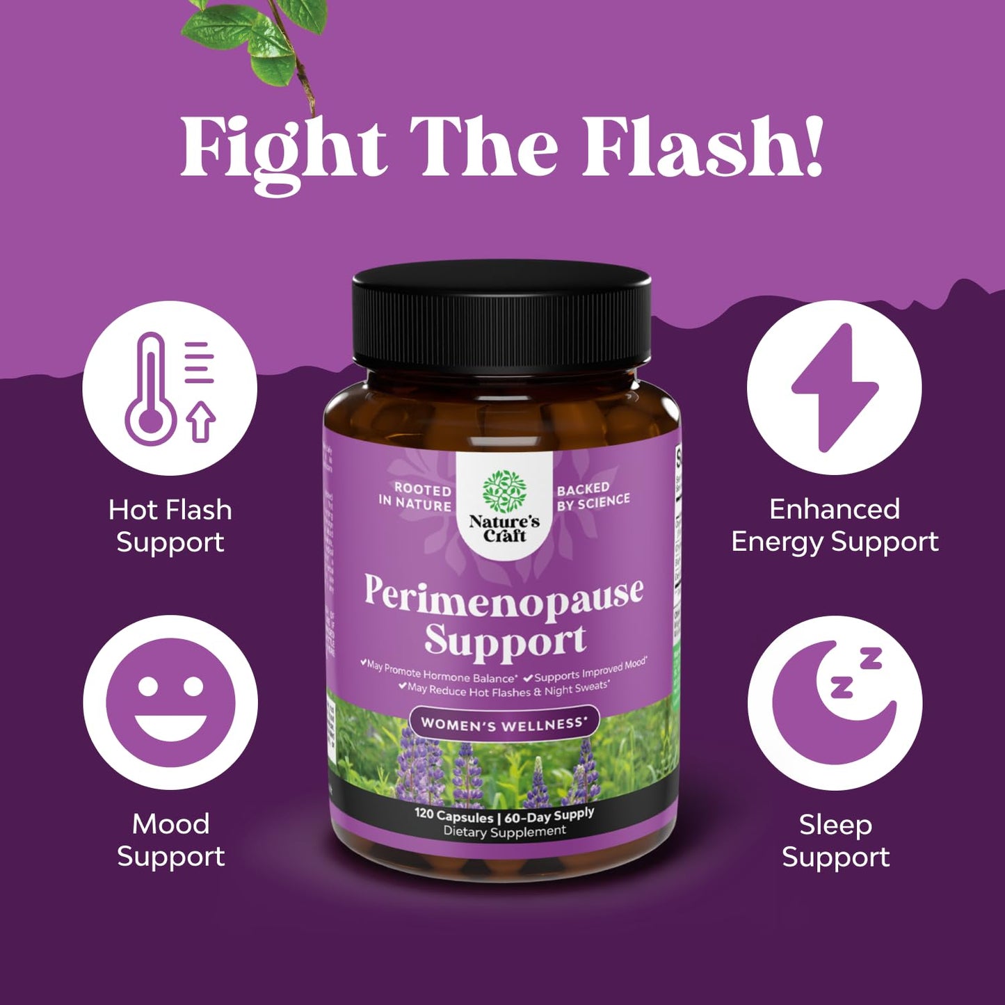 Complete Perimenopause Supplement for Women - Multibenefit Menopause Ease for Women with Maca Root Vitex Berry & Black Cohosh for Hot Flashes Night Sweats Hormone Balance and Mood Support - 120 Count Natures CraftBuy Supplements Australia