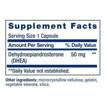 Life Extension DHEA 50 mg – Hormone Balance Supplement, Memory, Muscle Mass and Bone Density Support, Healthy Sex Drive, Gluten-Free, Non-GMO, 60 Capsules Life ExtensionBuy Supplements Australia