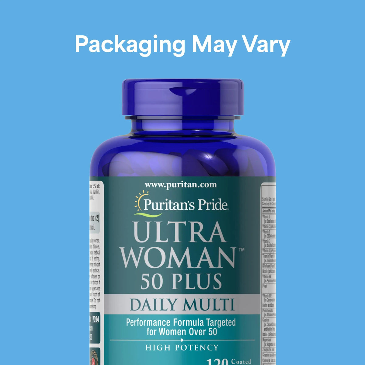 Puritan's Pride Ultra Woman 50 Plus High Potency Performance Time Release Daily Multivitamin with Zinc Puritan's PrideBuy Supplements Australia