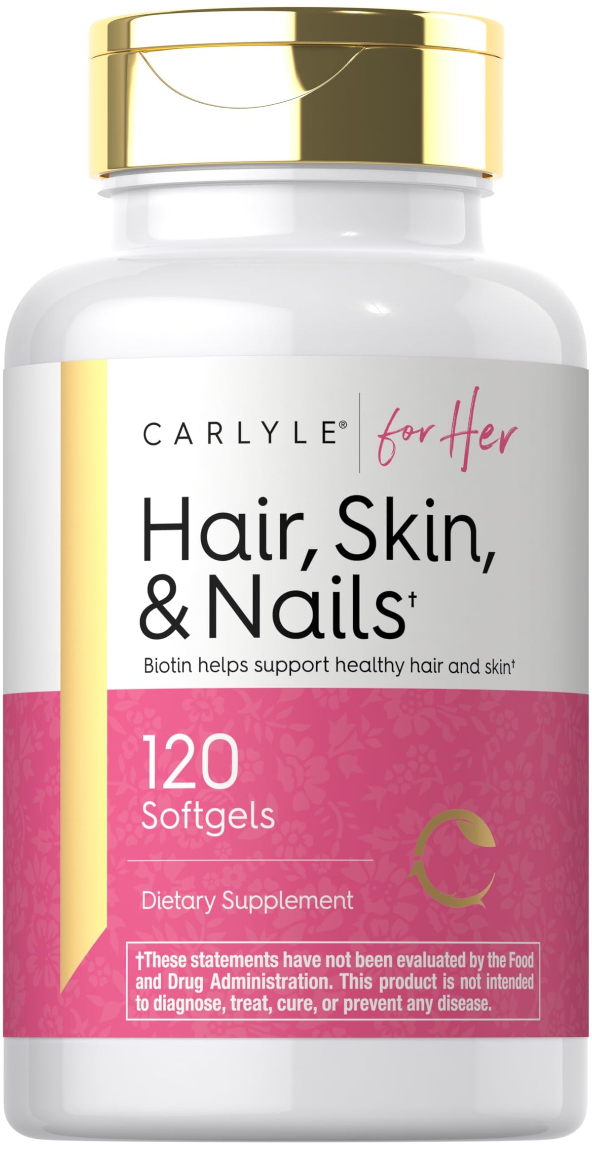 Carlyle Hair Skin and Nails Vitamin | 120 Softgels | Beauty Formula Supplement | with Biotin and Collagen Zinc, Vitamin A, B6, C & E | Non-GMO, Gluten Free Carlyle buy supplements Au