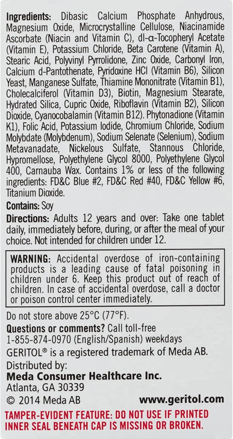 Geritol Complete Tablets 100 Tablets (Pack of 4) Geritol