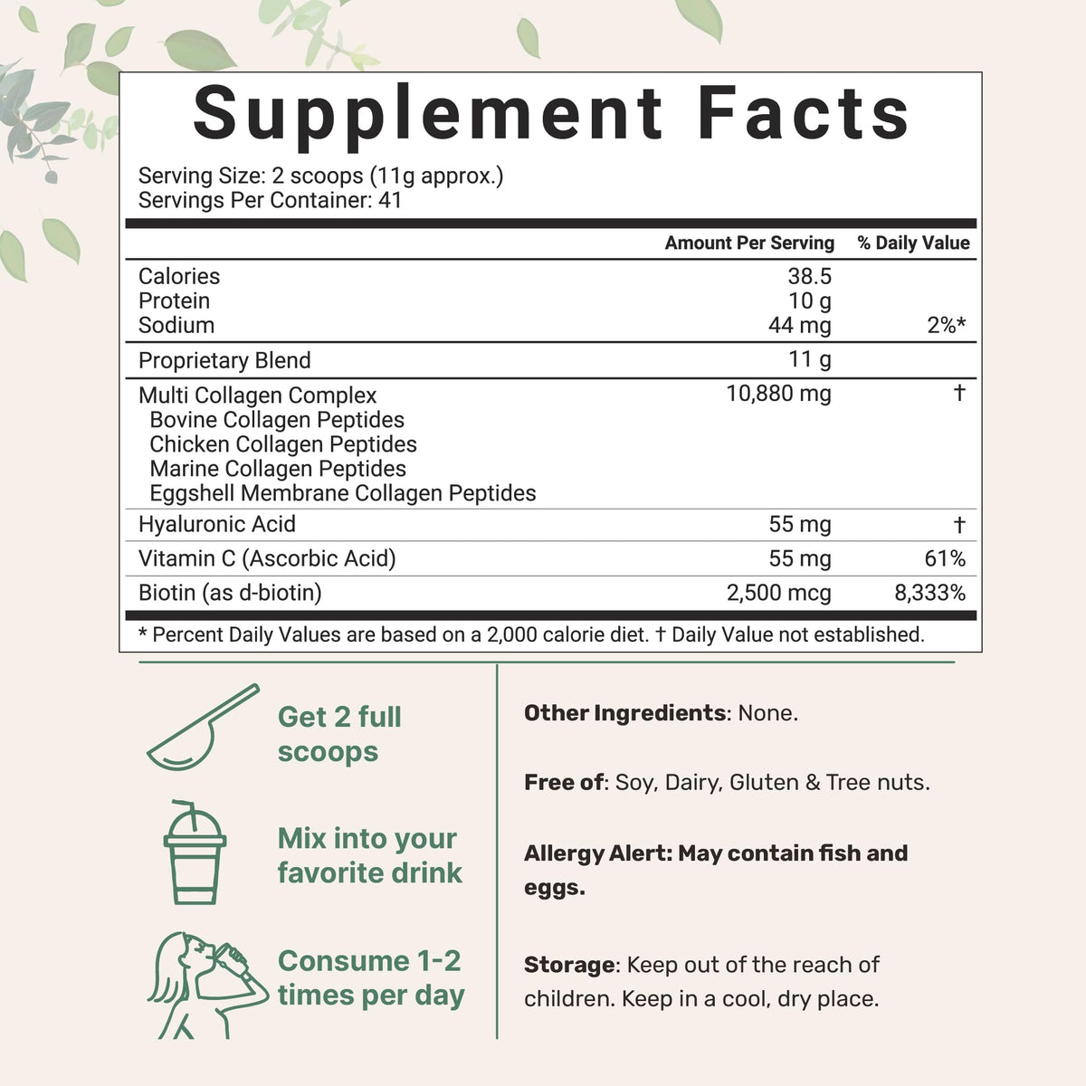 Multi Collagen Peptides Powder, 16 Oz - Hydrolyzed Protein Peptides | Type I,II,III,V,X Micro IngredientsBuy Supplements Australia