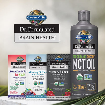 Garden of Life Dr. Formulated Organic Brain Health Memory & Focus for Adults 40+ 60 Tablets Garden of LifeBuy Supplements Australia