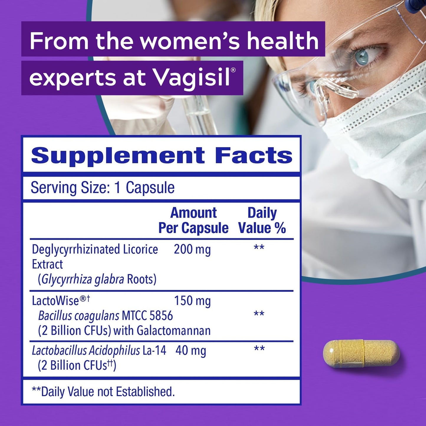 Vagisil Yeast Defense Supplements, Helps Balance Yeast and Good Bacteria, Clinically-Proven Probiotics VagisilBuy Supplements Australia