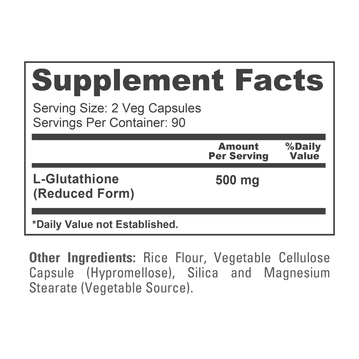 NusaPure Reduced Glutathione 500mg 180 Veggie Capsules (Vegan,Non-GMO) L-Glutathione NusaPureBuy Supplements Australia