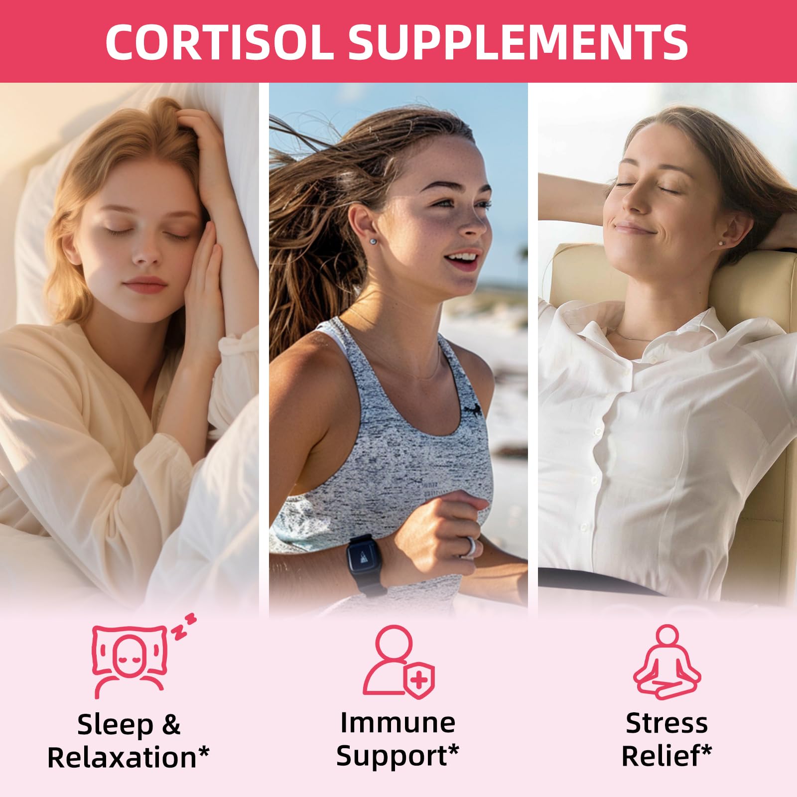 GZ HAOYUAN Cortisol Supplement Liquid Drops for Women and Men with Magnesium, Ashwagandha, L-theanine, Phosphatidylserine for Lower Cortisol, Calm, Mood, Sleep Support - 2 FL.OZ, Strawberry GZ HAOYUANBuy Supplements Australia
