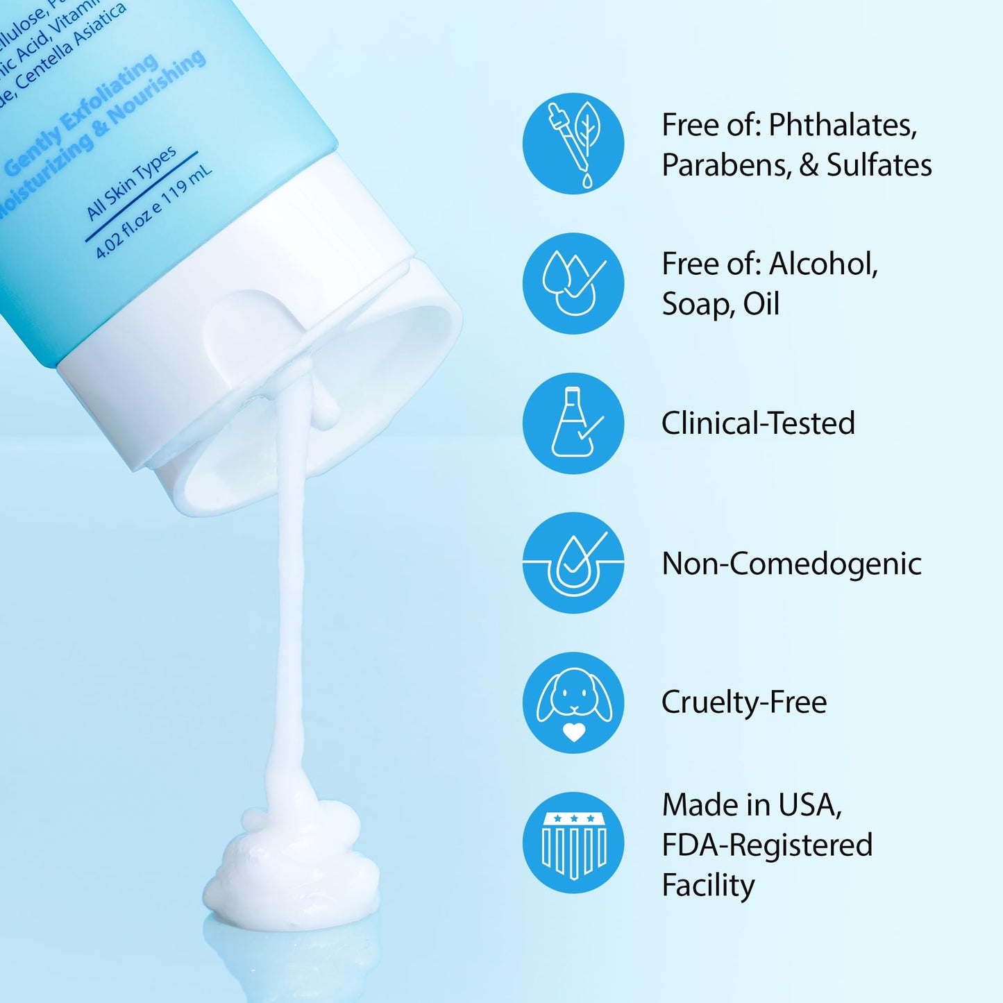 Ebanel Brightening Peeling Gel with Cotton Cellulose, Rice, Papaya, Centella, Hyaluronic Acid for Face and Body, Gentle Exfoliating Face Scrub Gel Peel Wash, Deep Pore Cleanser Minimizer Exfoliator Ebanel buy supplements Au