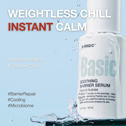 Dr.BRID C Soothing Barrier Face Serum - Instant Cooling & Calming Relief with Peptides, Cica & Microbiome, Helps Restore Barrier Resilience for Sensitive Skin, Fragrance-Free, 1.01 fl.oz. Dr.BRID C buy supplements Au