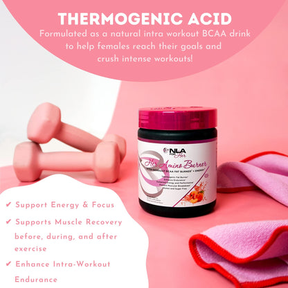 NLA for Her Pre/Intra Workout Stack (Includes Her Thermogenic Amino Georgia Peach and Uplift Max Pre Workout Sour Peach Rings)