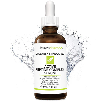Peptide Complex Serum with Matrixyl 3000 (2 oz, Double-Sized) Minimizes Look of Fine Lines & Deep Wrinkles, Crow's Feet, Crepey Skin. Lightweight Anti Aging Moisturizer for Face & Neck RejuveNaturals buy supplements Au