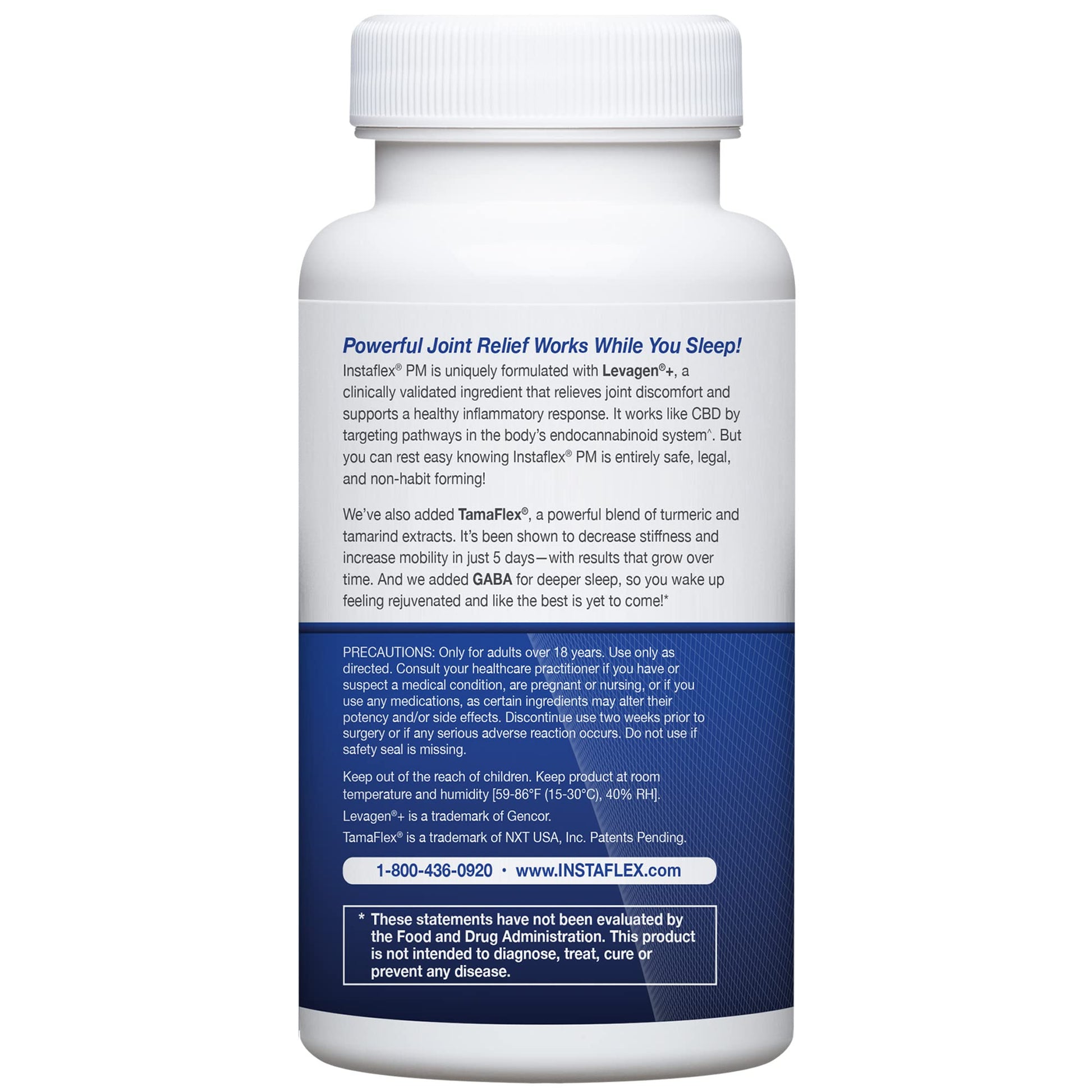Instaflex PM Nighttime Joint Support with Levagen, Tamaflex, GABA, Ashwagandha, Passionflower Extract, Mobility, Sleep Support - 60 Capules InstaflexBuy Supplements Australia