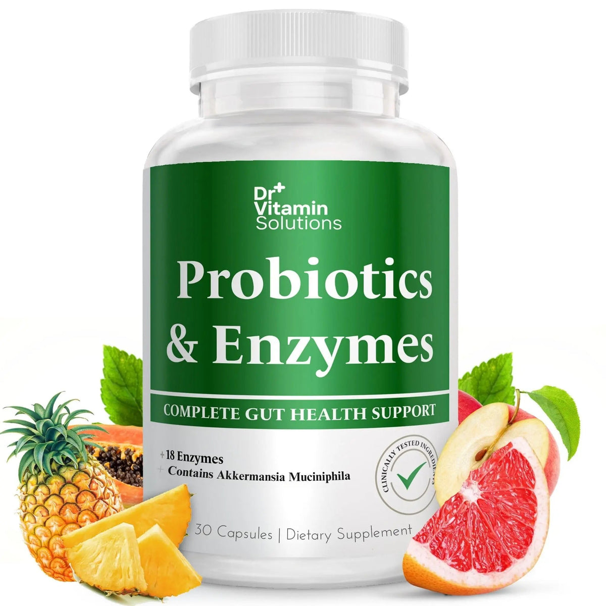 GLP-1 Support Enzymes, Pre & Probiotics for Digestive Health, Berberine Weight Loss Support, Akkermansia Muciniphila for Women & Men | Gut Health, Bloating Relief, 30 Ct DR VITAMIN SOLUTIONSBuy Supplements Australia