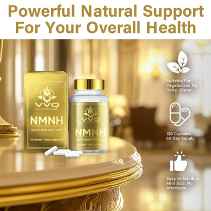120 Capsules-NMNH (Dihydronicotinamide Mononucleotide), NAD Supplement to Boost NAD+ Levels as We Age (May Be More Effective Than Nicotinamide Riboside), NMNH Supplement for Anti-Aging VVQBuy Supplements Australia
